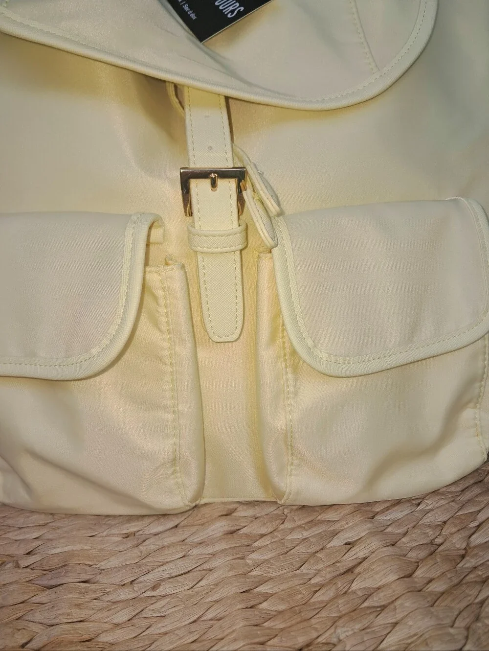 NWT Year of Ours x FabFitFun Nylon Backpack Baby Yellow